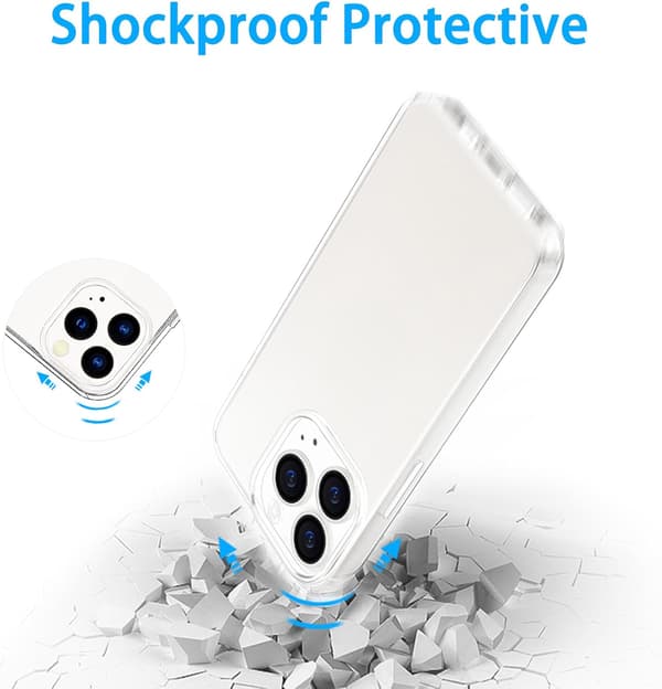 Clear Flexible TPU Case for iPhone 15 Pro, Slim Shockproof Transparent Cover with Soft Bumper Protection[JUN]