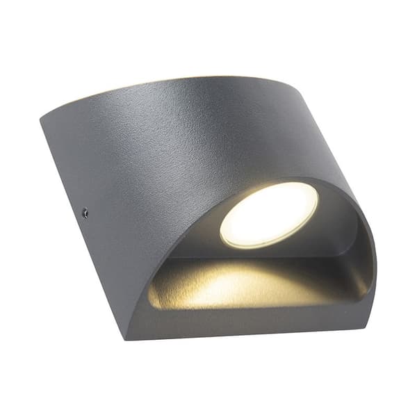 Moderni ulkoseinävalaisin tummanharmaa sis. LED 2-valoinen IP54 - Mal Dark Grey Dark Grey