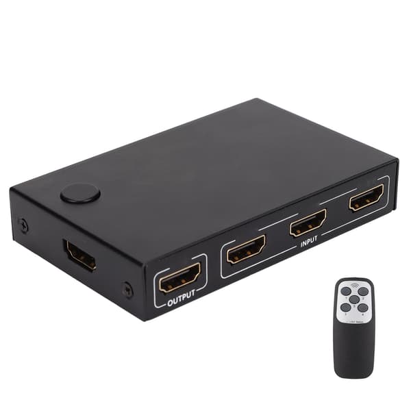 18 Gbps HD Multimedia Interface 2.0 5x1 Switcher 5 inn 1 ut-bryter med fjernkontroll og ladekabel
