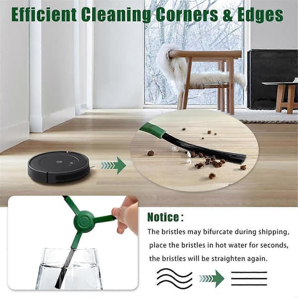 10-pakning sidebørster for iRobot Roomba støvsuger som vist As Shown
