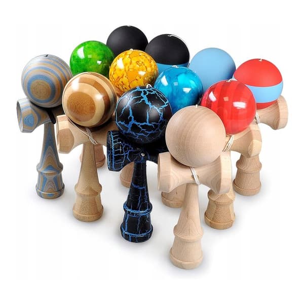 Barnleker Stor Ferdighetsball Kendama Sverdball Barn Moro?? Voksne Treleker for Eldre (Svart og rød)