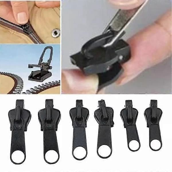 6 Pieces Zipper Puller Slider Instant Zipper Replacement Slider Zipper Puller Replacement For Bags Clothes Wallets Backpacks Suitcases Red Red