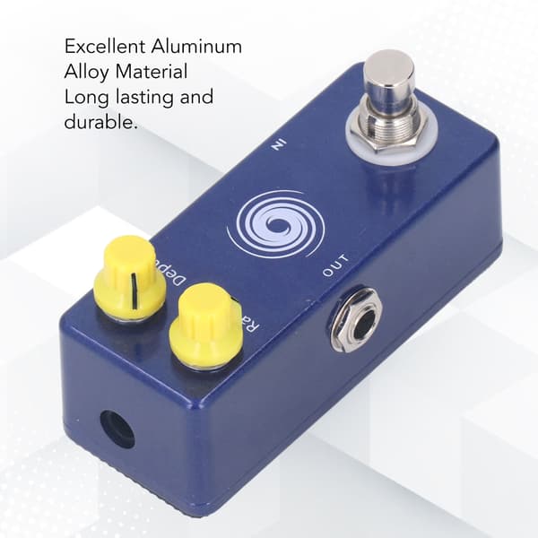 Multi Effekt Gitarpedal Aluminiumlegering Elektrisk Gitar Effektpedal for Opptreden DC 9V 12mA
