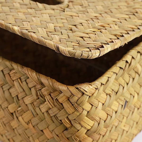 Rektangulær servietdispenser Reed Woven Box til familiebord