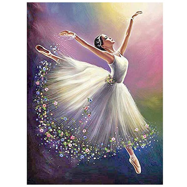 30x40cm Voksen Børn 5D DIY Diamantmaleri Sæt - Balletkvinde