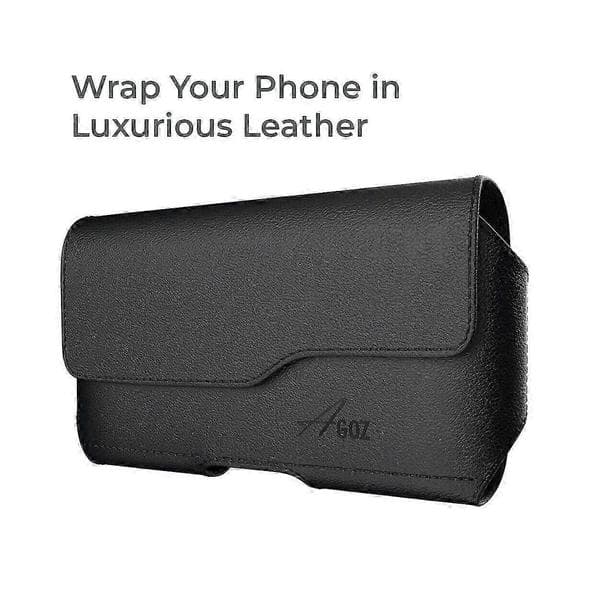Leather Protective Case with Belt Clip and Magnetic Closure for 13 Mini and 12 Mini Devices