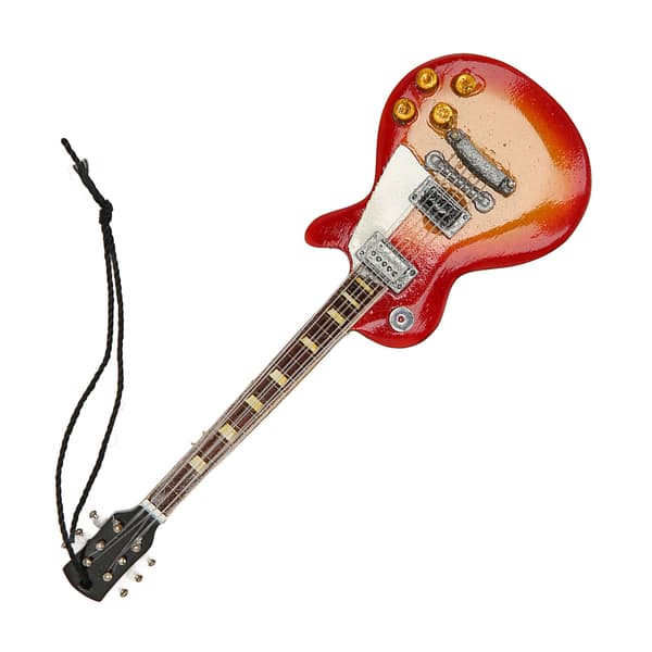 Miniatyr elektrisk gitarrmodell utsøkt tre gitarpynt for musikkfestival bryllupsfestdekorasjon 07