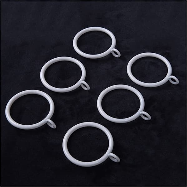 Gardinstangsring til hjemmet, bruseforhængsring, metalgardinringe, indvendig diameter 38 mm (hvid)