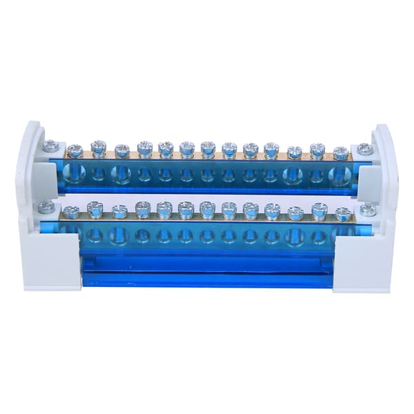 215 Terminal Block Din Rail 2-Level Single Phase with Transparent Cover