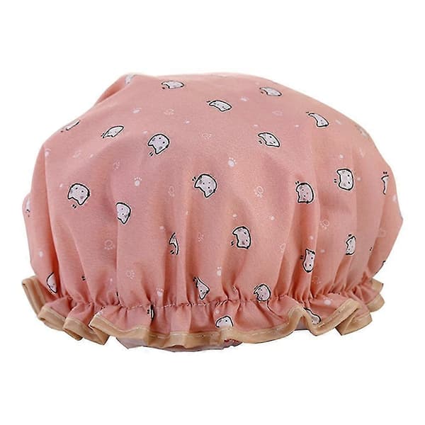 Your Hair Cap Double Layer Keep Bath Accessories Reusable Bath Adult Cute Pri