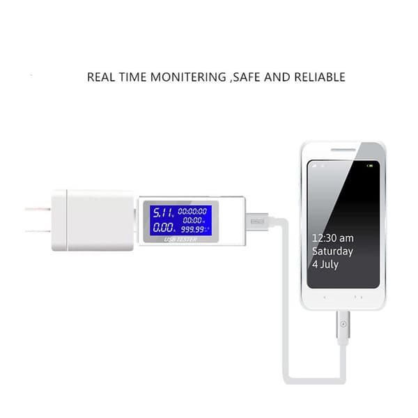 USB Tester 4-30V Voltmeter Ammeter Timing Digital Monitor Power Off Charger Tester Indicator