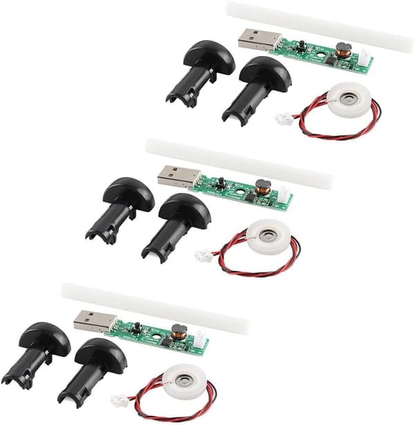 USB-luftfukter, effektiv forstøvning og spraymoduser, 3 stk. modul for bærbare applikasjoner, dobbel
