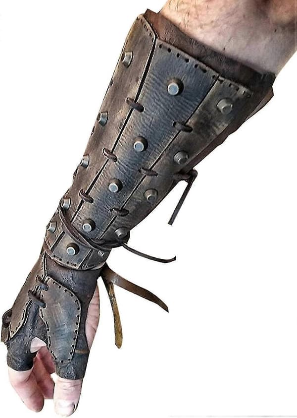 Armbånd Middelalderlig Vambrace Armmanchet med Kunstlæder til Rollespil