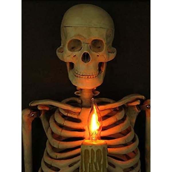 Halloween-koriste - Kehystetty 3D-luurankorintakehä valolla
