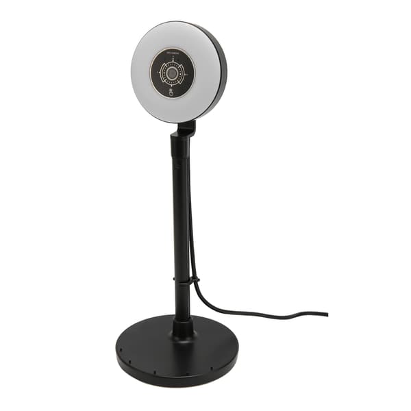 HD Webcam with Adjustable Light, Built-in Microphone, USB HD 1080P Autofocus Webcam with Extendable Pole, Black Autofocus