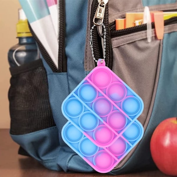 Mini Pop -lelu, Avaimenperä Pop Bubble Popping Sensorinen Lelu, Lapsille ja Aikuisille (2 kpl)
