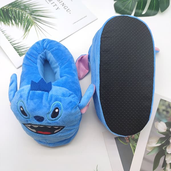 Vinterplyschtofflor för hemmet, tecknade sömmar, dam- och herrtofflor, varma flip-flops, inneskor, en storlek