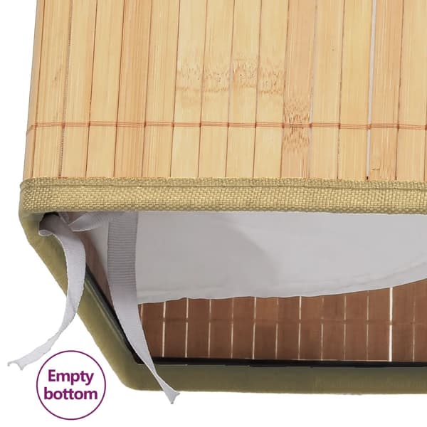 vidaXL Tvättkorg bambu med 2 sektioner 72 L Brun Brown Brun