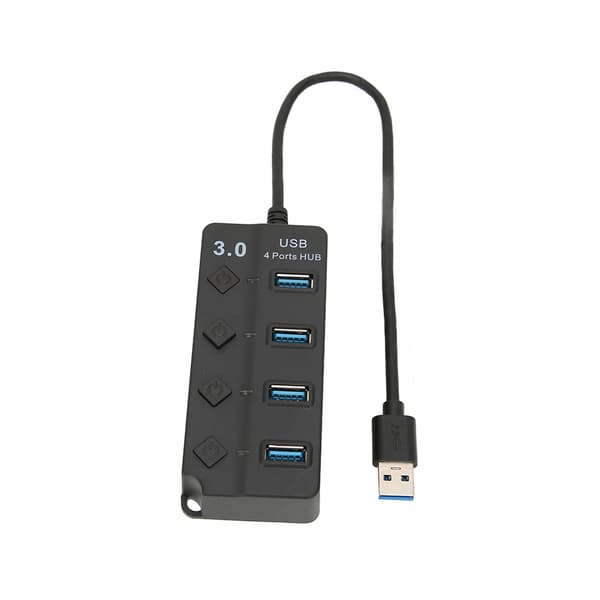 USB 3.0 HUB 4 porte USB3.0 Maksimal 5 Gbps stabil transmission Plug and Play tidsbesparende USB-splitter til Win OS X