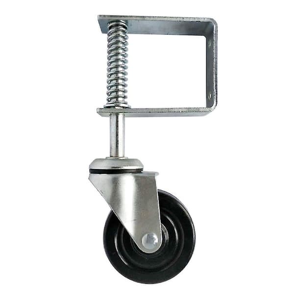 28 cm Silver 4 Inch Heavy Duty Rubber Silent Spring Loaded Gate Door Wheel Roller Spring Wheel Home Gate Door Roller Track (silver) Dt4252