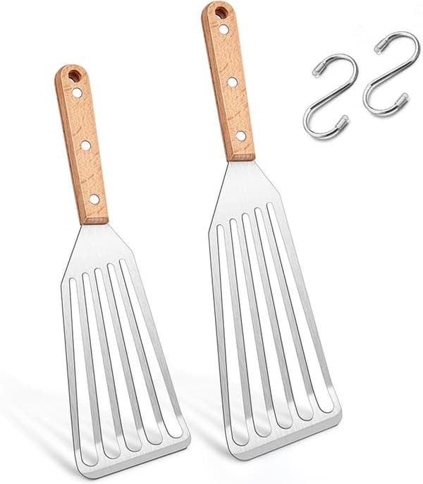 2-pack - Spatel - Rostfritt - Stål - Hållbar - Grillspatel - Redskap - Köksredskap - Skrapa