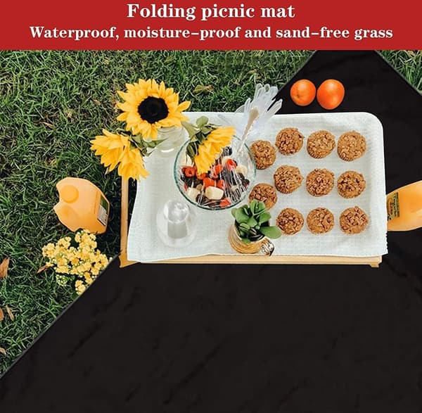 Mini piknikteppe – Lommeteppe – 150 x 110 cm – Vannavstøtende og lett