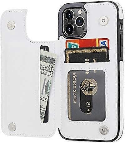 2-pack Wallet Case Compatible with iPhone 12 Pro/12, Slim Protective Case with Card Holder, PU Leather Stand Card Holder Case with a Screen Protector
