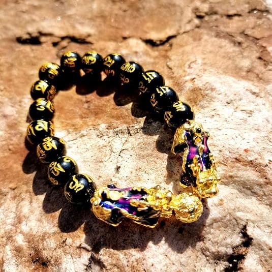 Feng Shui Obsidian Wealth Bracelet Color Changing Pai Show Bracelet