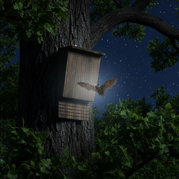 Batboxset, wood, 2-pack, for outdoor use 1750