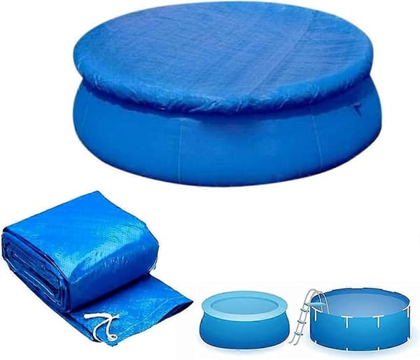 Round Pool Cover, Easy Installation, Dustproof Pool Cover, Suitable for Inflatable Pools and Above-Ground Pools (183 cm)
