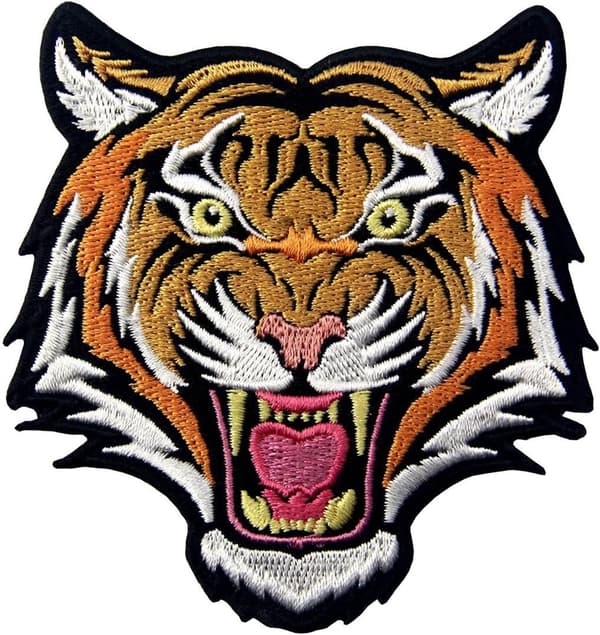 The Terrible Bengal Tiger Stripe Embroidered Patch Iron On Sew On Patch