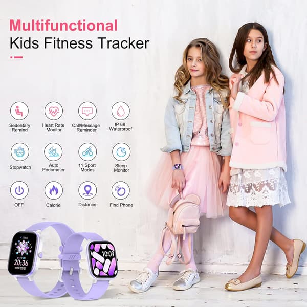 Fitness Tracker Klocka för Barn IP68 Vattentät Smartwatch för Barn med 1,4 \"