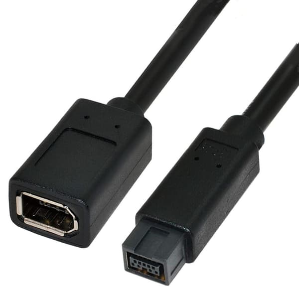 IEEE 1394 6-pin til 1394b 9-pin Firewire-adapter Holdbart kamerastik kabel (FMY)
