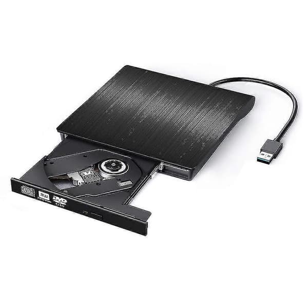 External CD/DVD Drive, USB 3.0 Portable CD/DVD +/-RW Drive Slim CD/DVD-ROM Rewriter Burner CD/DVD Player for Laptop Desktop Macbook PC Windows L