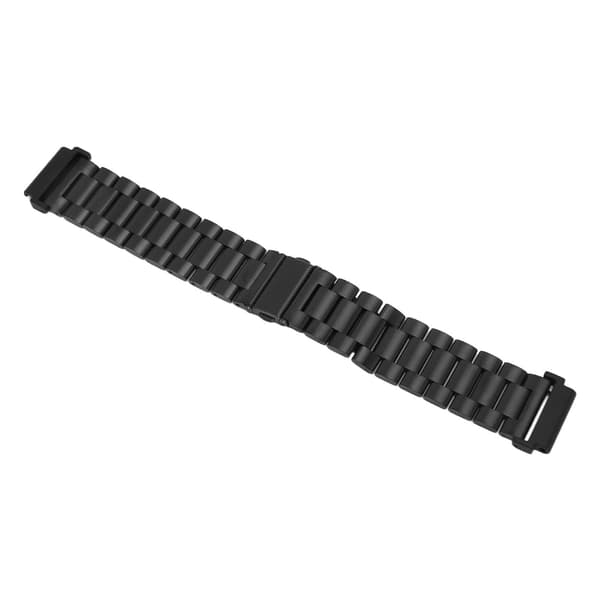 Metalurrem til Garmin Forerunner 965/955 i rustfrit stål, justerbar erstatningsrem til armbåndsur, 22 mm, sort