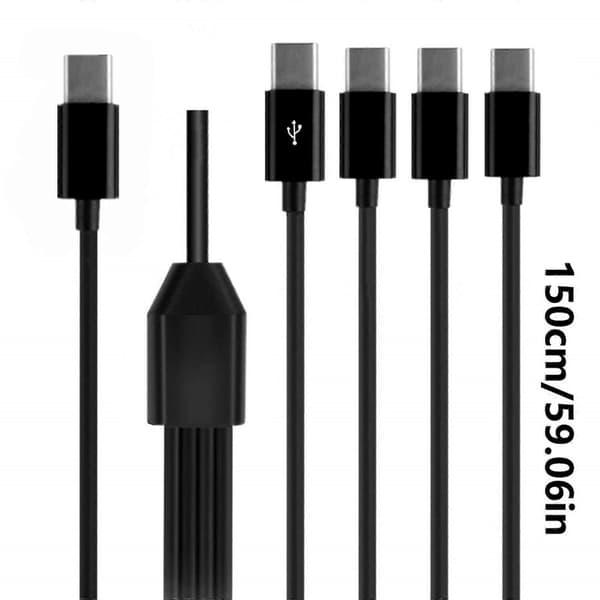 Flexible USB C Splitter Cable for Simultaneous Charging, Data Transfer, USB C Cable, Travel Charging Cable 0.5 meters 1 with 2 0.5 meters 1 with 2