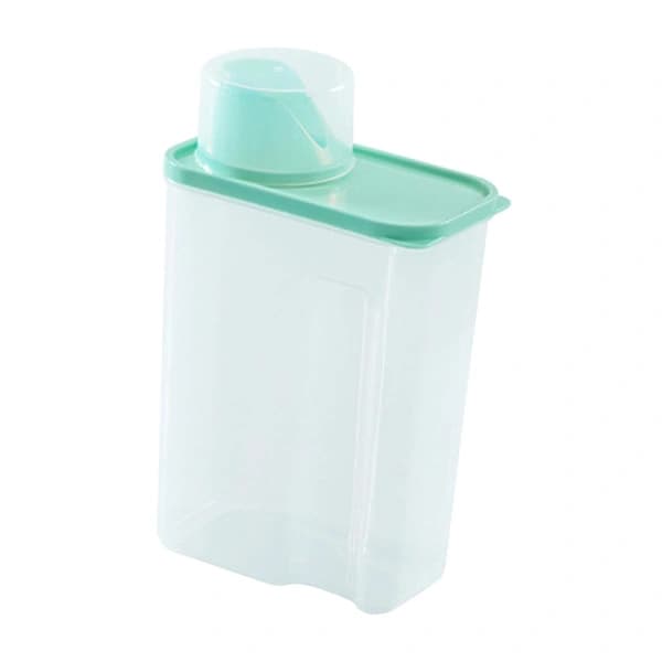 Laundry Powder Container Transparent Laundry Powder Storage Box For Wardrobe [DM] 3L Green