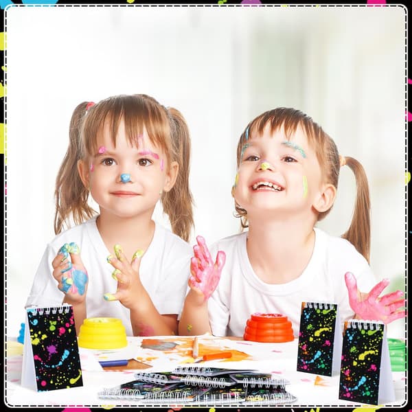 24 stykker Mini Neon Notesbøger Bulk Glow Party Spiral Notesblokke -