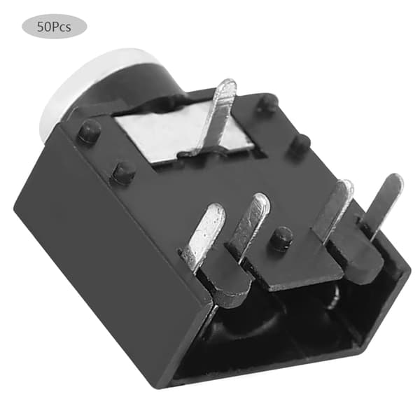 50 stk. 5-bens stereo headset indvendig fatning stik montering lydstik PJ-307 3,5 mm