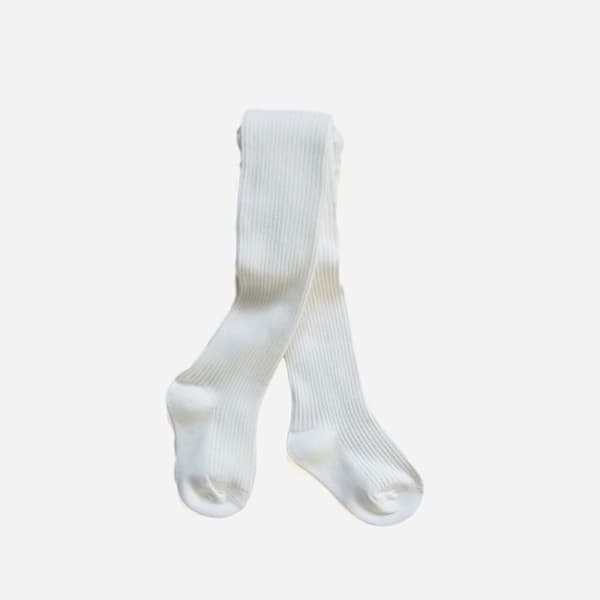 Barnstrumpbyxor Stickade bomullsstrumpbyxor VIT XL WHITE XL[PL]