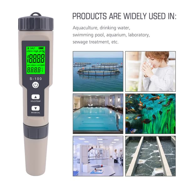 New Hydrogen Ion Concentration Water Quality Test Pen Ph/Orp/H2 and Tem 4 in 1 Digital Drinking Water Meter
