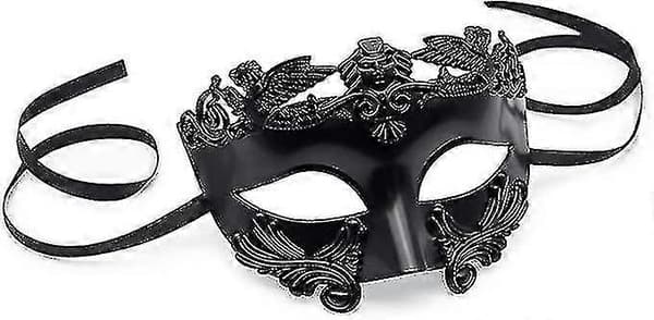 Sort maskerade-maske til mænd romersk maske festmaske samuraimaske