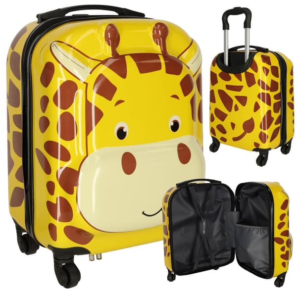Rejsetaske med hjul til børn, girafdesign 2000 2000