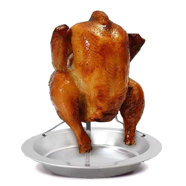 Vertical Stainless Steel Brazilian Grill Rack Chicken Roasting Rack
