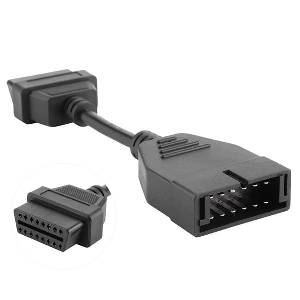 Professionelt automatisk diagnostisk tilslutningskabel til GM 12Pin han til OBD1 OBD2 16Pin hun adapter