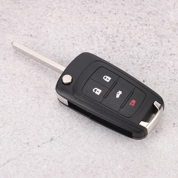 Car 4 Button Folding Remote Key Case Shell Cover Black Replacement Fits CHEVROLET