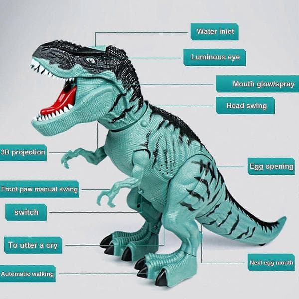 T-Rex dinosaurleke med realistiske brøllyder, batteridrevet