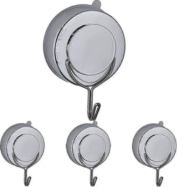 Removable Suction Cup Hooks, Heavy Duty, Wall Hooks for Kitchen, Back of Door, Window, Suction Cup Shower Hooks for Bathroom, Hanging Robe