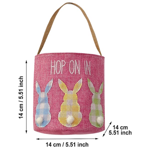 Non-woven Easter Egg Basket Portable Cute Bunnies Storage Bag Multifunctional Easter Toy Storage Bucket Blue Blue