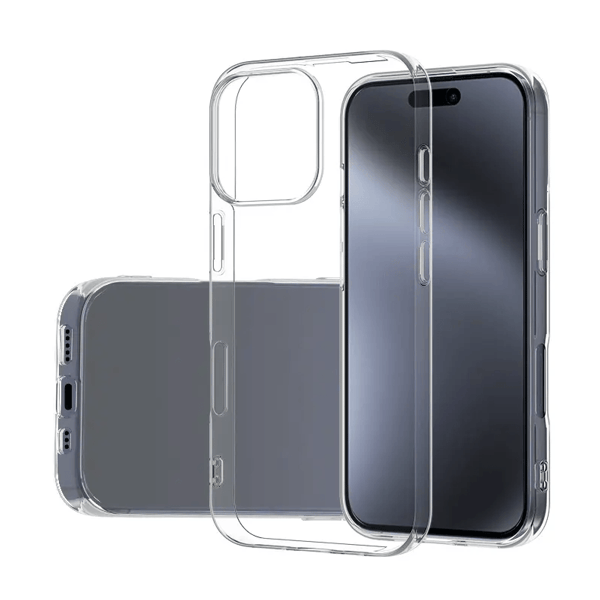 iPhone 16 PRO MAX Deksel Transparent Gjennomsiktig Tyndt Silikondeksel 0.3mm